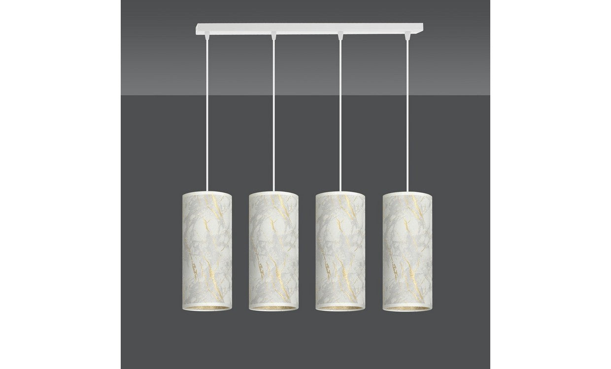 Lampada a Sospensione Karli, Bianco, Acciaio, 65x100x6 cm, EPIKASA