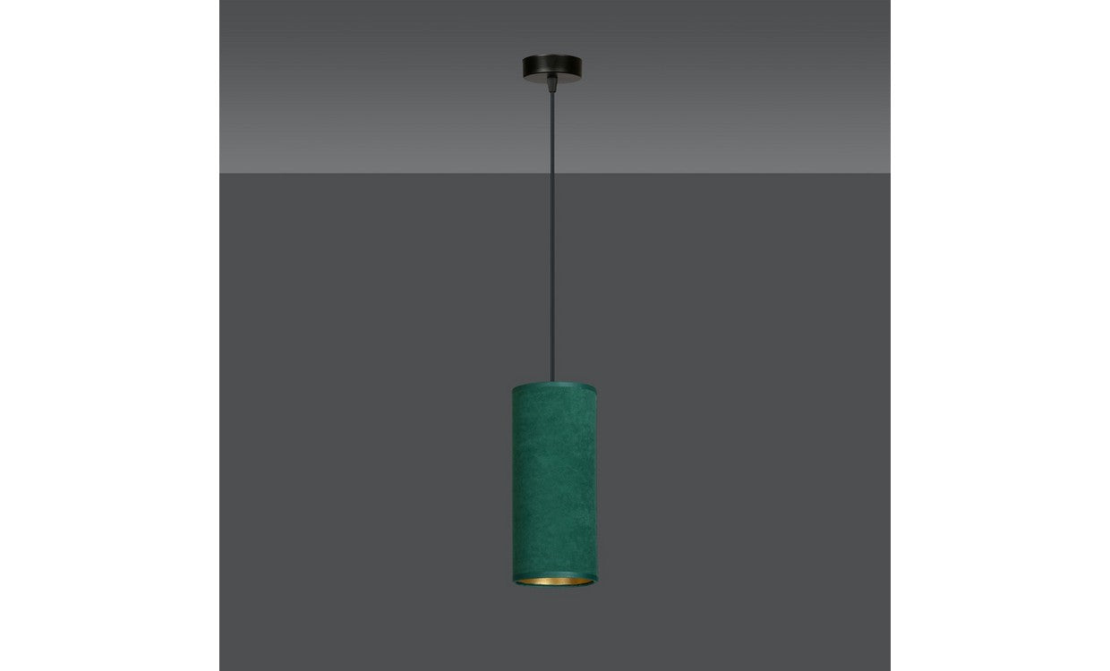 Lampada a Sospensione Bente, Verde, Acciaio, 10x100x6 cm, EPIKASA