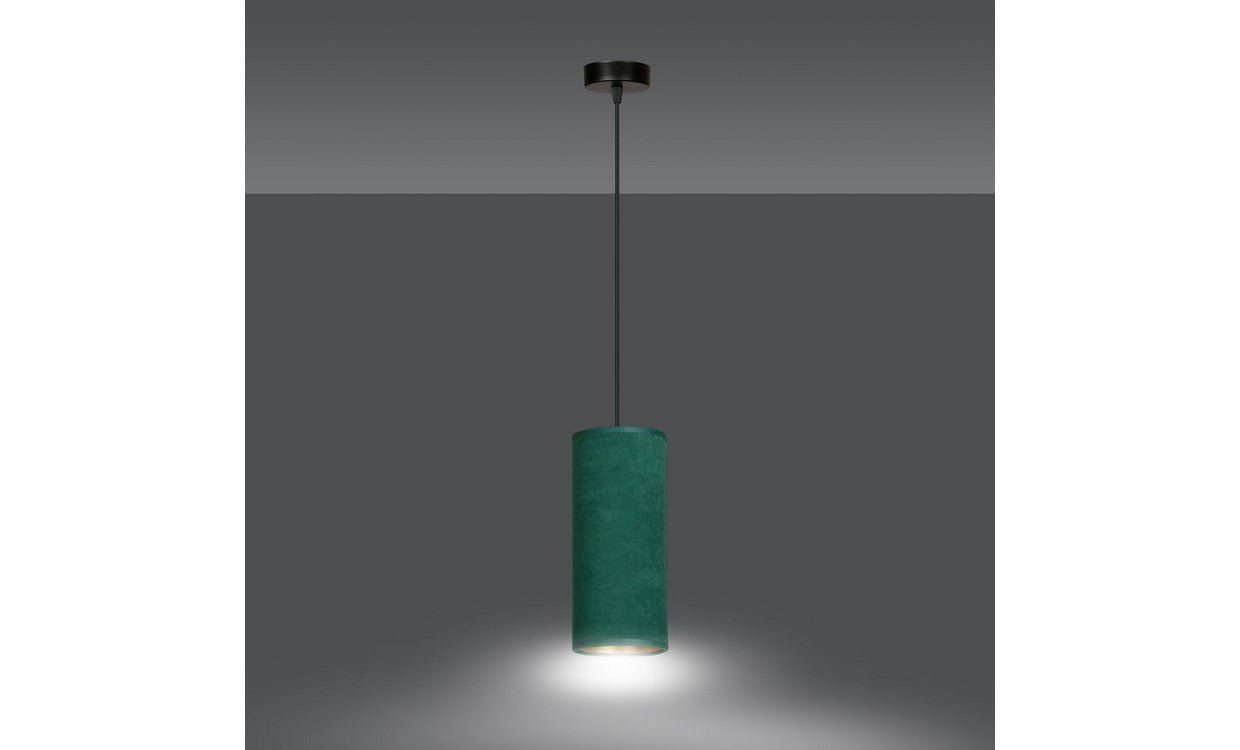 Lampada a Sospensione Bente, Verde, Acciaio, 10x100x6 cm, EPIKASA