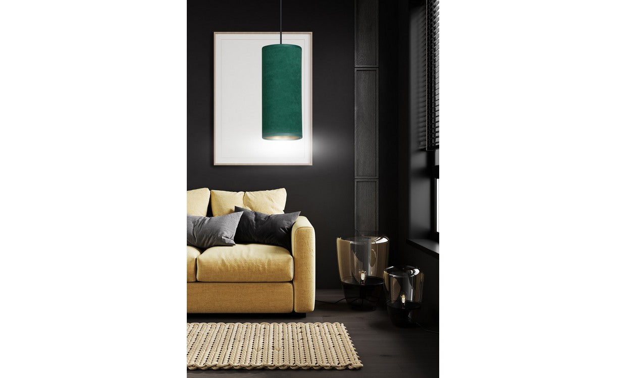 Lampada a Sospensione Bente, Verde, Acciaio, 10x100x6 cm, EPIKASA