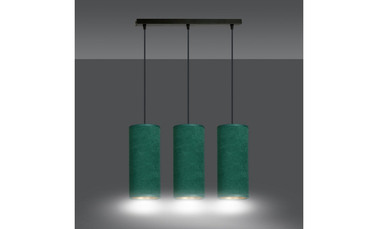 Lampada a Sospensione Bente, Verde, Acciaio, 50x100x6 cm, EPIKASA