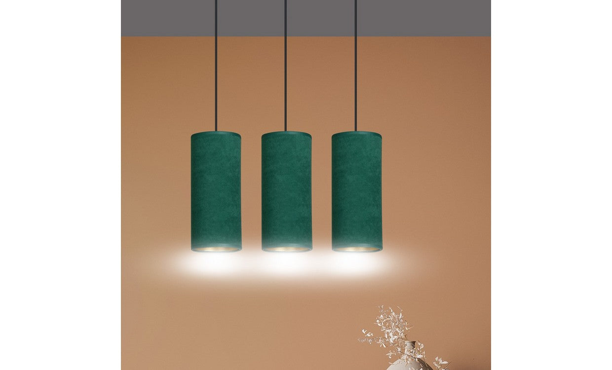 Lampada a Sospensione Bente, Verde, Acciaio, 50x100x6 cm, EPIKASA