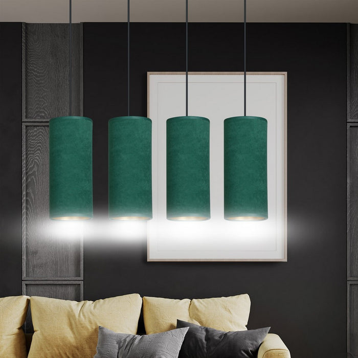 Lampada a Sospensione Bente, Verde, Acciaio, 65x100x6 cm, EPIKASA