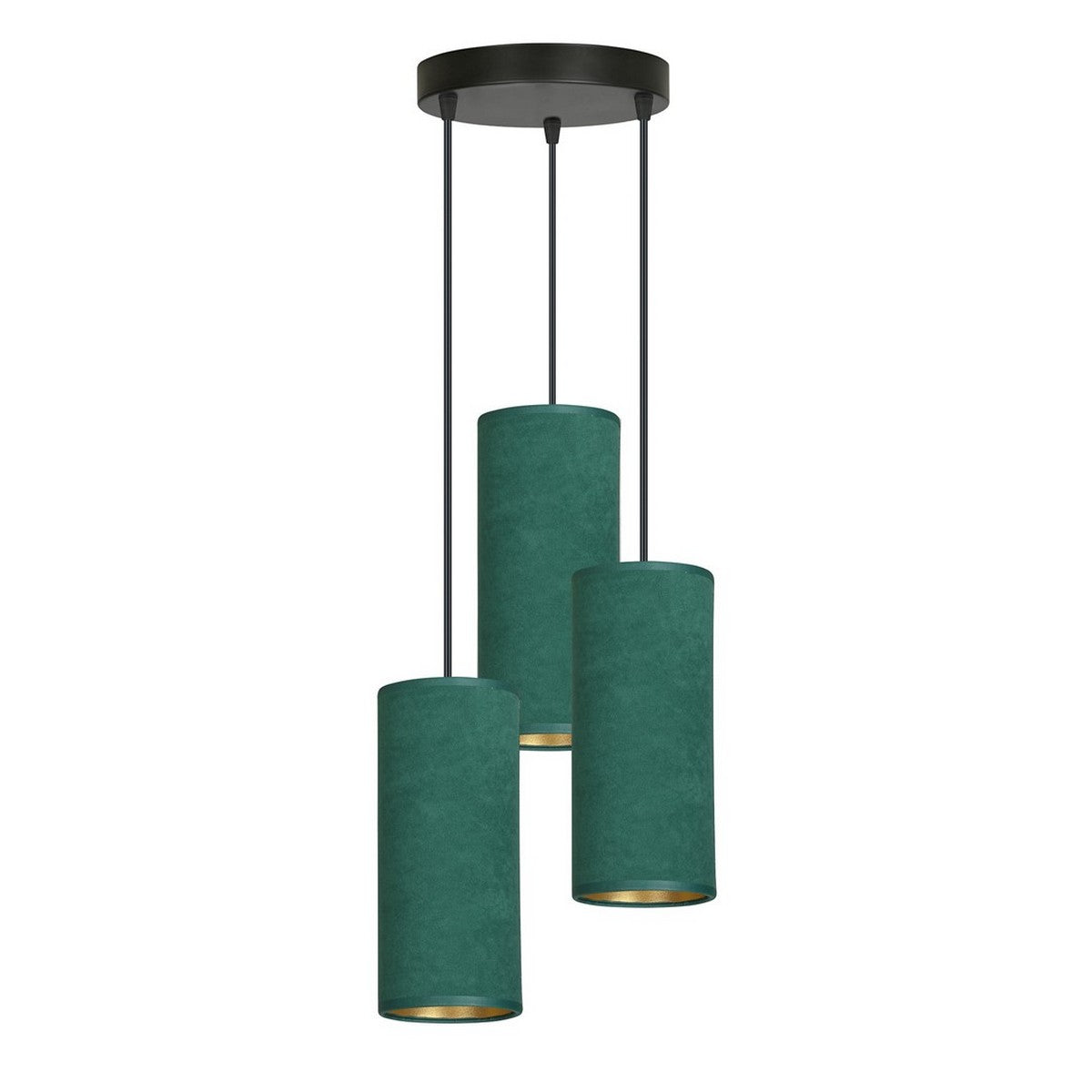 Lampada a Sospensione Bente, Verde, Acciaio, 35x100x22 cm, EPIKASA