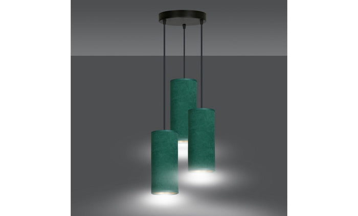 Lampada a Sospensione Bente, Verde, Acciaio, 35x100x22 cm, EPIKASA