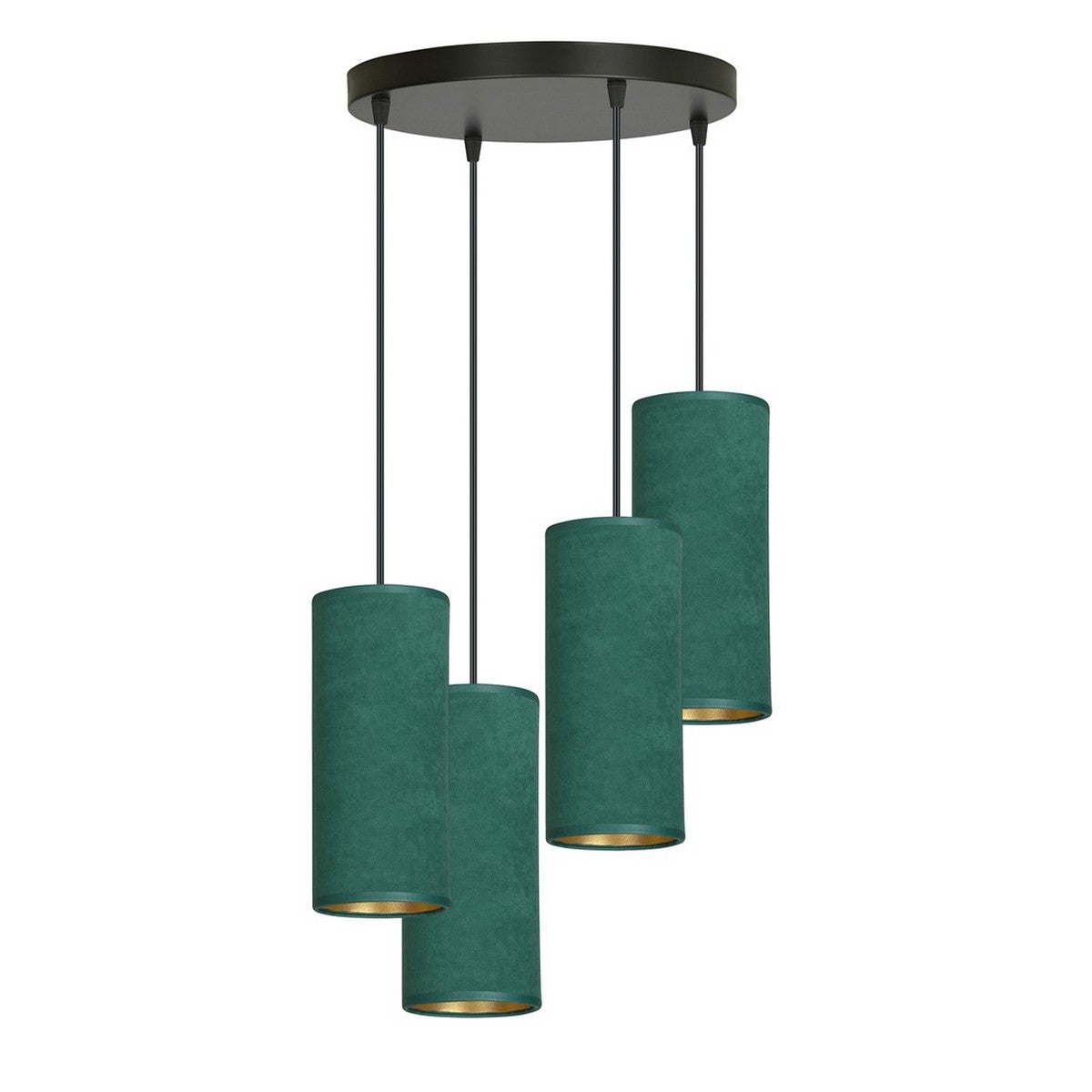 Lampada a Sospensione Bente, Verde, Acciaio, 35x100x22 cm, EPIKASA