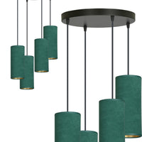 Lampada a Sospensione Bente, Verde, Acciaio, 35x100x22 cm, EPIKASA