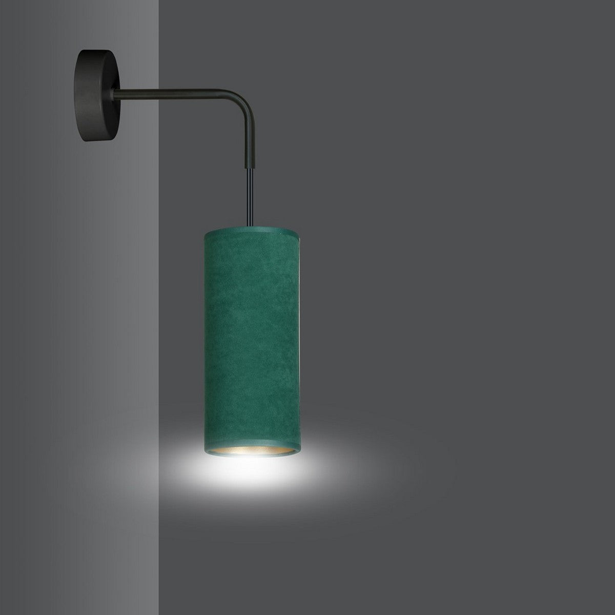 Lampada a Parete Bente, Verde, Acciaio, 10x40x18 cm, EPIKASA