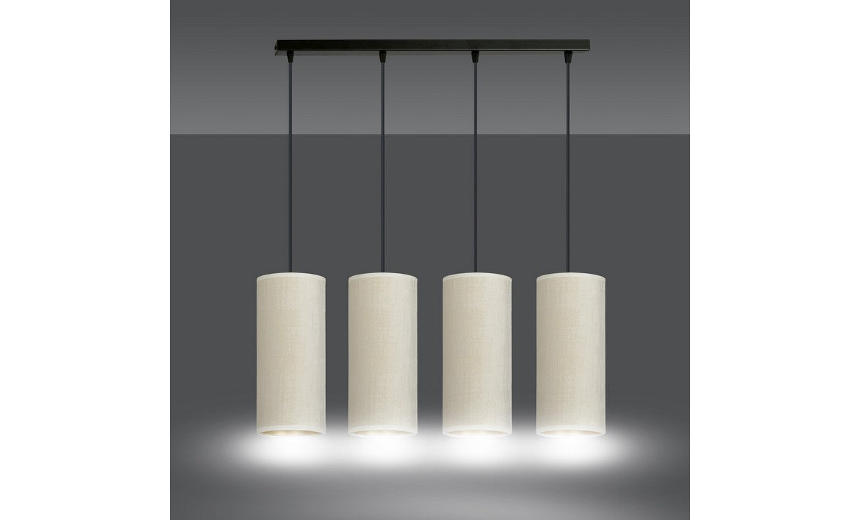 Lampada a Sospensione Bente, Bianco, Acciaio, 65x100x6 cm, EPIKASA