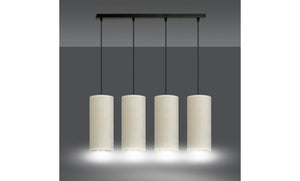 Lampada a Sospensione Bente, Bianco, Acciaio, 65x100x6 cm, EPIKASA