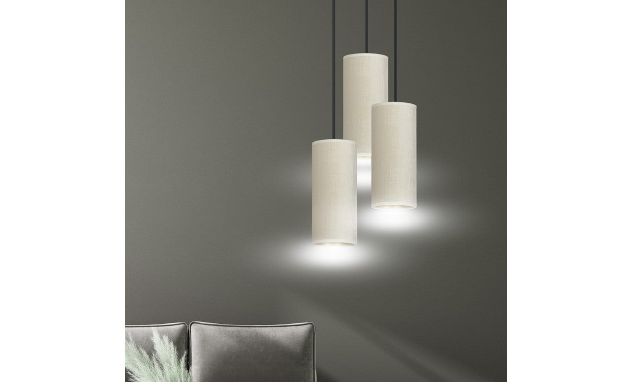 Lampada a Sospensione Bente, Bianco, Acciaio, 35x100x22 cm, EPIKASA