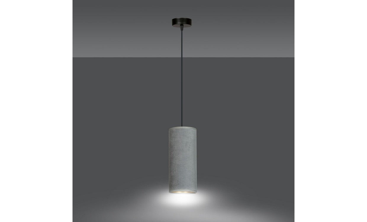 Lampada a Sospensione Bente, Grigio, Acciaio, 10x100x6 cm, EPIKASA