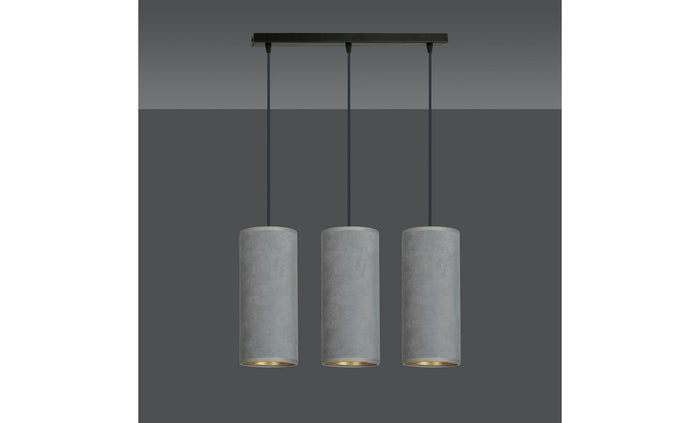 Lampada a Sospensione Bente, Grigio, Acciaio, 50x100x6 cm, EPIKASA