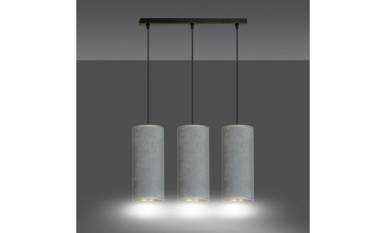 Lampada a Sospensione Bente, Grigio, Acciaio, 50x100x6 cm, EPIKASA