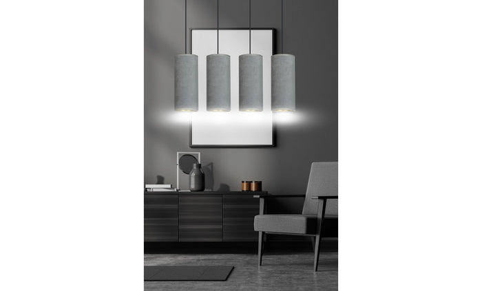 Lampada a Sospensione Bente, Grigio, Acciaio, 65x100x6 cm, EPIKASA