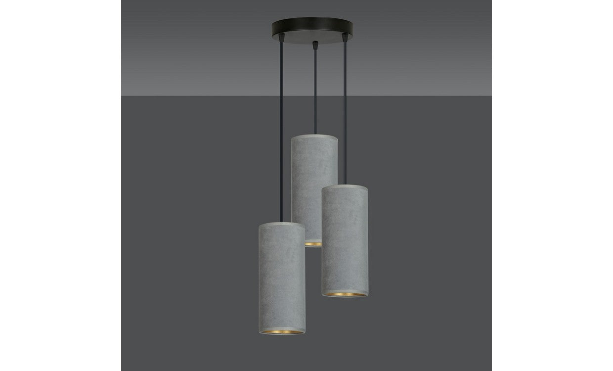 Lampada a Sospensione Bente, Grigio, Acciaio, 35x100x22 cm, EPIKASA