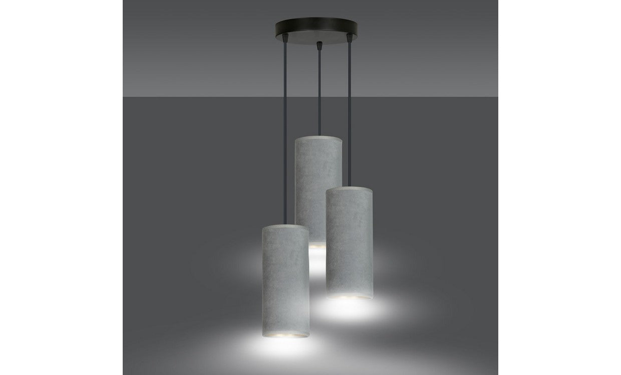 Lampada a Sospensione Bente, Grigio, Acciaio, 35x100x22 cm, EPIKASA