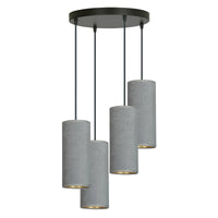 Lampada a Sospensione Bente, Grigio, Acciaio, 35x100x22 cm, EPIKASA