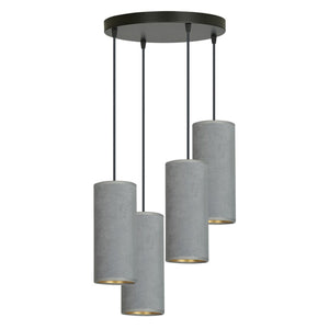 Lampada a Sospensione Bente, Grigio, Acciaio, 35x100x22 cm, EPIKASA