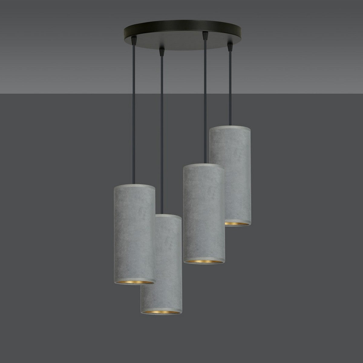 Lampada a Sospensione Bente, Grigio, Acciaio, 35x100x22 cm, EPIKASA