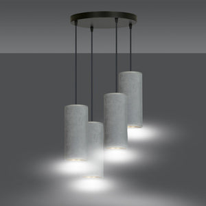 Lampada a Sospensione Bente, Grigio, Acciaio, 35x100x22 cm, EPIKASA