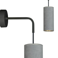 Lampada a Parete Bente, Grigio, Acciaio, 10x40x18 cm, EPIKASA