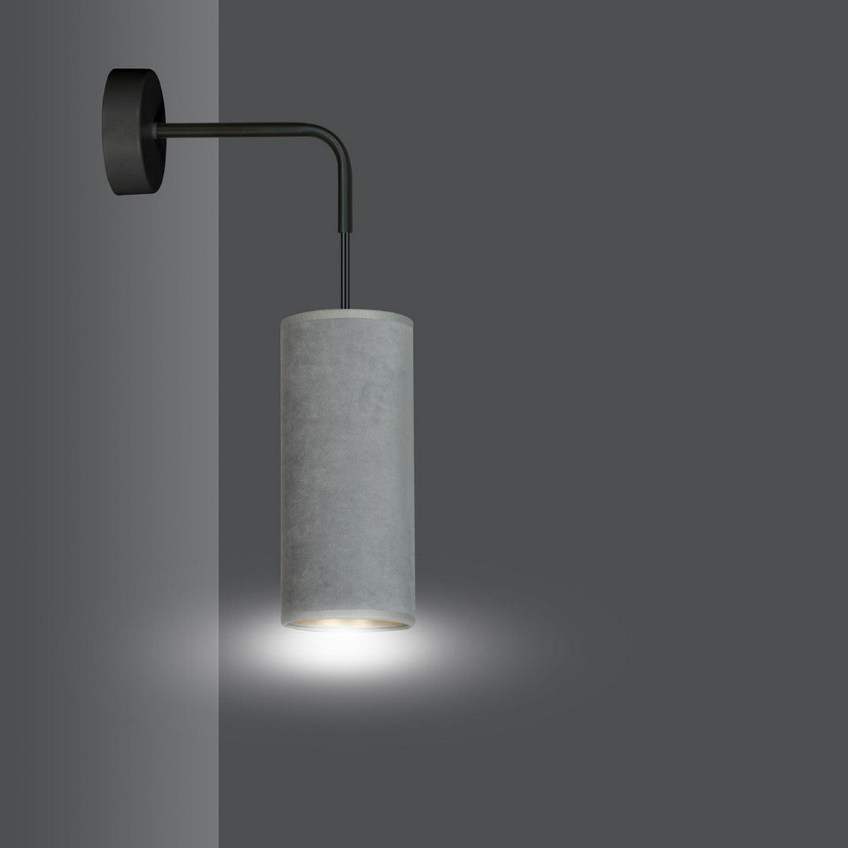 Lampada a Parete Bente, Grigio, Acciaio, 10x40x18 cm, EPIKASA