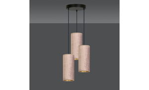 Lampada a Sospensione Bente, Rosa, Acciaio, 35x100x22 cm, EPIKASA