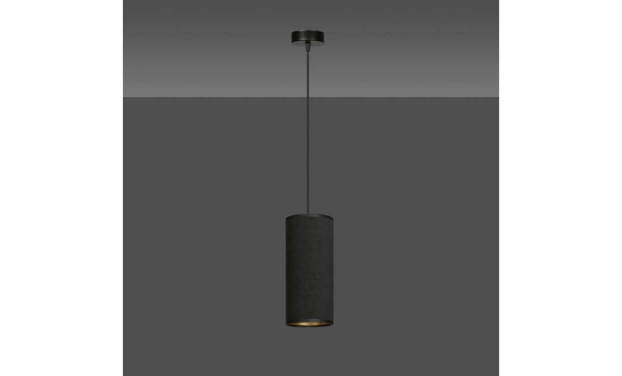 Lampada a Sospensione Bente, Nero, Acciaio, 10x100x6 cm, EPIKASA