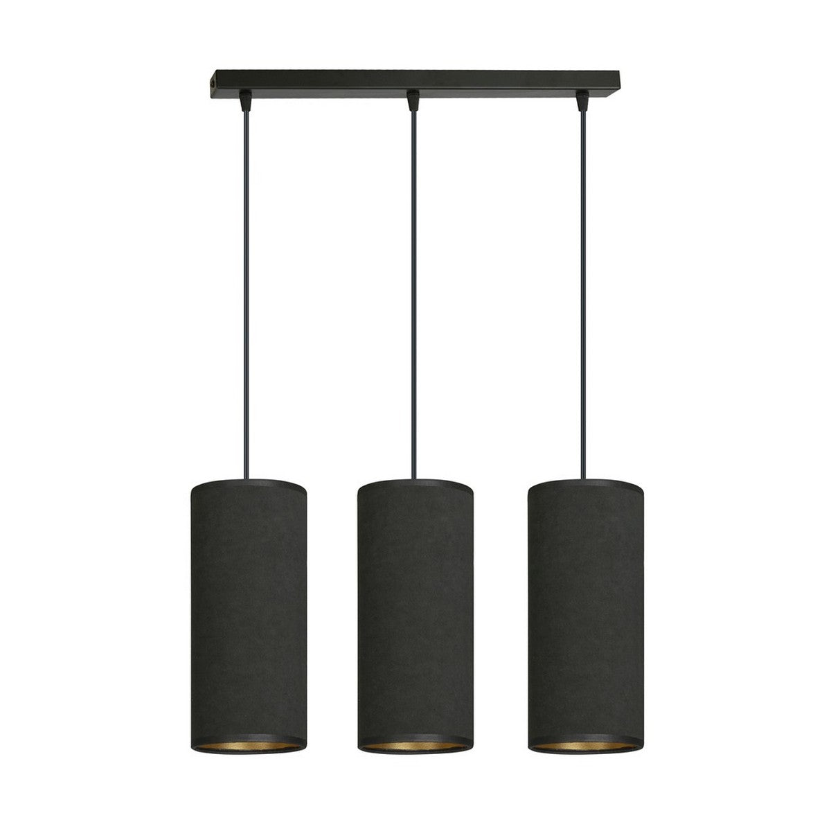 Lampada a Sospensione Bente, Nero, Acciaio, 50x100x6 cm, EPIKASA