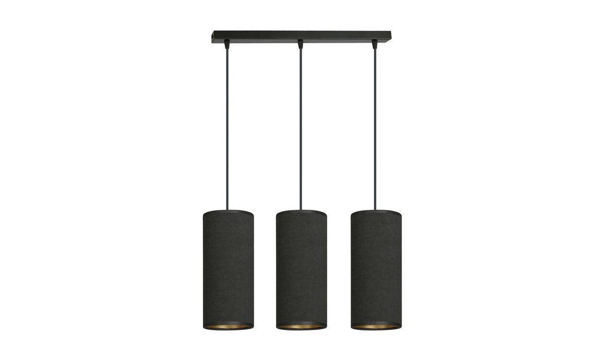 Lampada a Sospensione Bente, Nero, Acciaio, 50x100x6 cm, EPIKASA