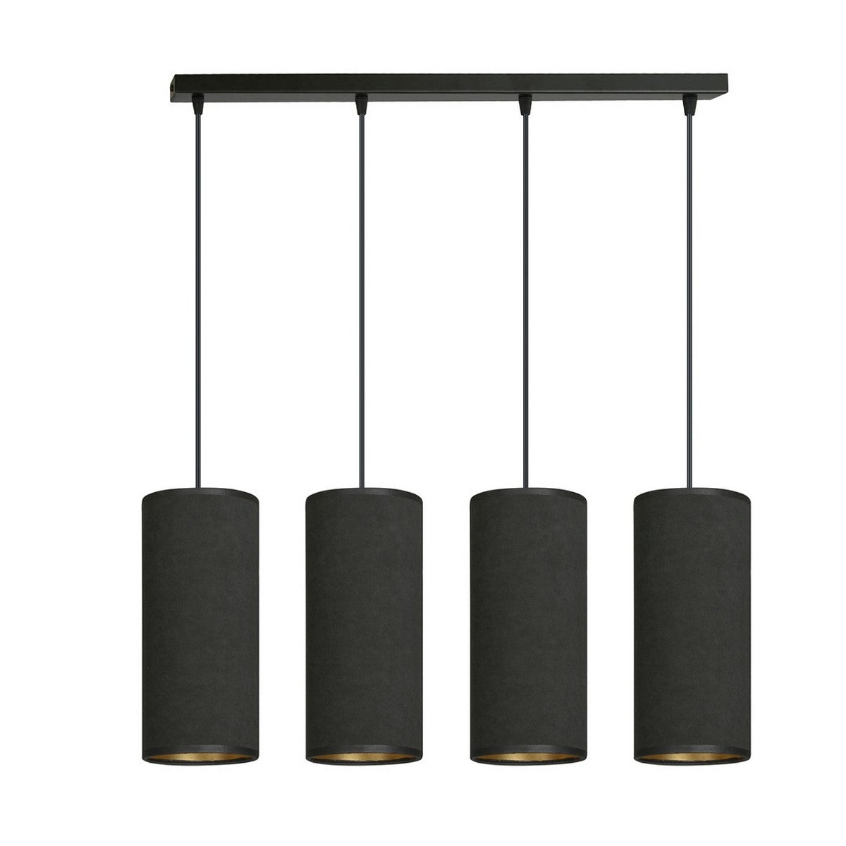 Lampada a Sospensione Bente, Nero, Acciaio, 65x100x6 cm, EPIKASA