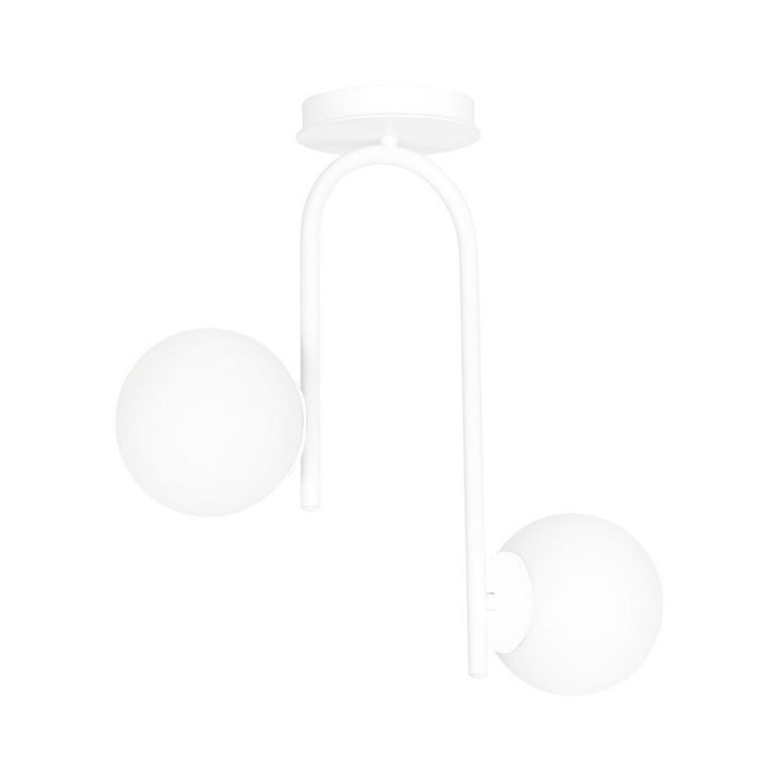 Lampada a Soffitto Kalf, Bianco, Acciaio, 48x46x14 cm, EPIKASA