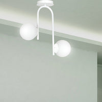 Lampada a Soffitto Kalf, Bianco, Acciaio, 48x46x14 cm, EPIKASA