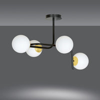 Lampada a Soffitto Ragnar, Nero, Acciaio, 72x84x40 cm, EPIKASA