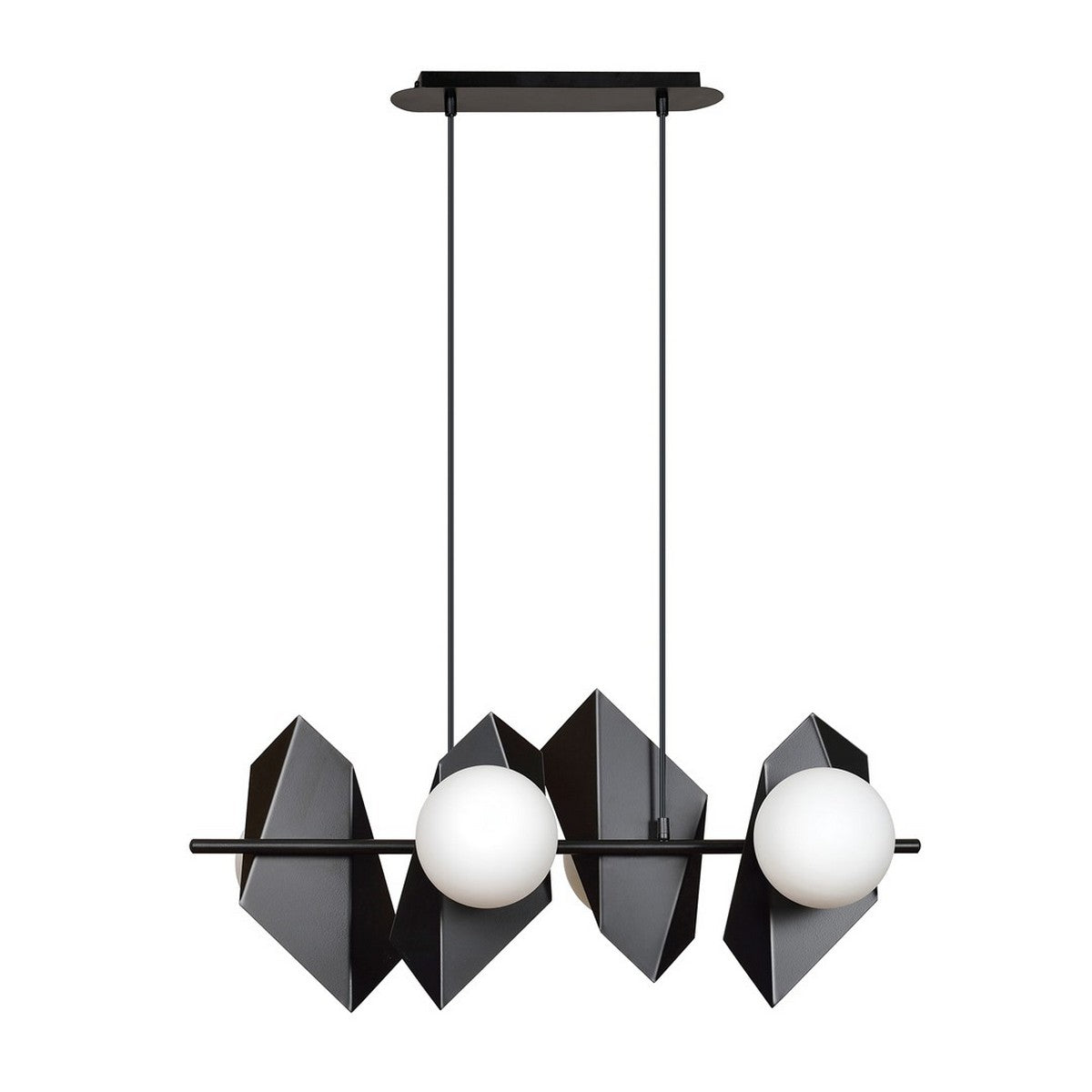 Lampada a Sospensione Drifton, Nero, Acciaio, 90x100x30 cm, EPIKASA