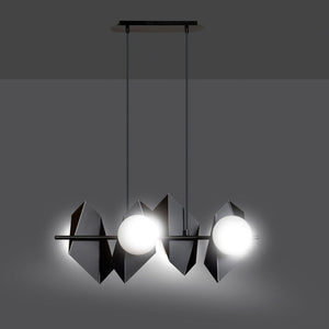 Lampada a Sospensione Drifton, Nero, Acciaio, 90x100x30 cm, EPIKASA