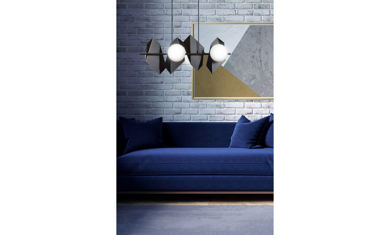 Lampada a Sospensione Drifton, Nero, Acciaio, 90x100x30 cm, EPIKASA