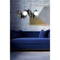 Lampada a Sospensione Drifton, Nero, Acciaio, 90x100x30 cm, EPIKASA