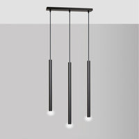 Lampada a Sospensione Selter, Nero, Acciaio, 45x120x6 cm, EPIKASA