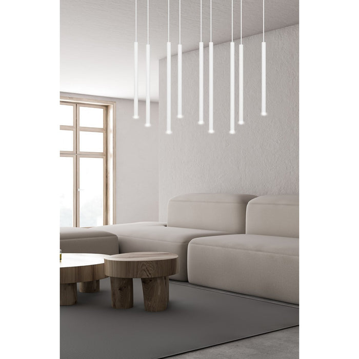 Lampada a Sospensione Selter, Bianco, Acciaio, 92x120x22 cm, EPIKASA