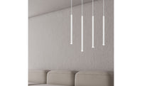 Lampada a Sospensione Selter, Bianco, Acciaio, 60x120x6 cm, EPIKASA