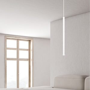 Lampada a Sospensione Selter, Bianco, Acciaio, 8x120x8 cm, EPIKASA