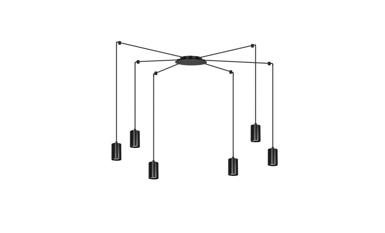 Lampada a Sospensione Traker, Nero, Acciaio, 300x300x14 cm, EPIKASA