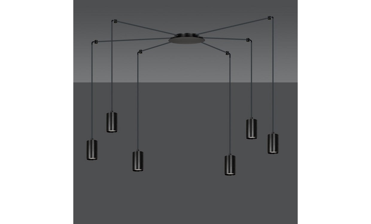 Lampada a Sospensione Traker, Nero, Acciaio, 300x300x14 cm, EPIKASA