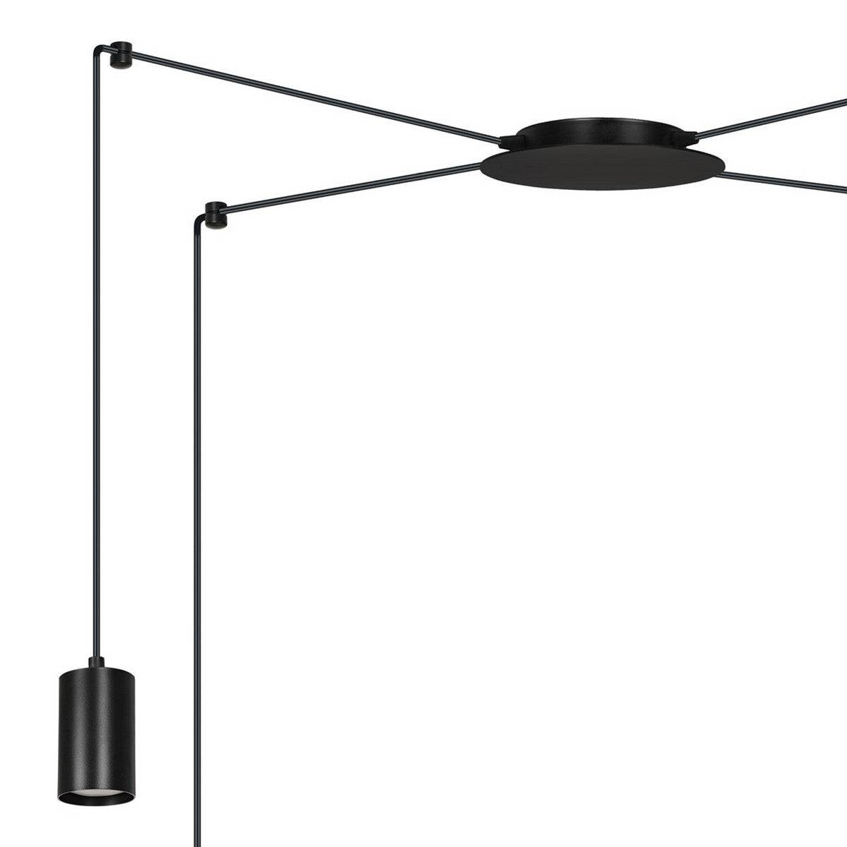 Lampada a Sospensione Traker, Nero, Acciaio, 300x300x14 cm, EPIKASA