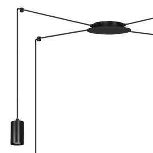 Lampada a Sospensione Traker, Nero, Acciaio, 300x300x14 cm, EPIKASA