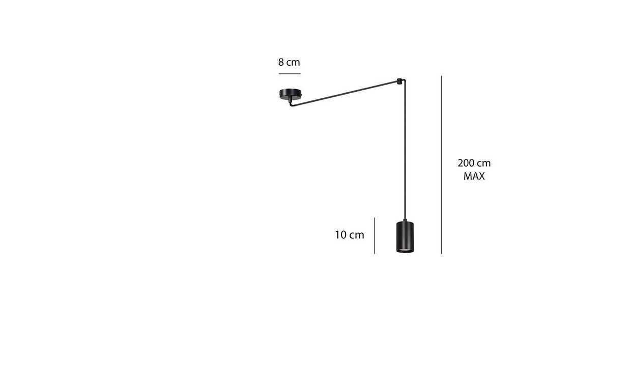 Lampada a Sospensione Traker, Nero, Acciaio, 300x300x8 cm, EPIKASA