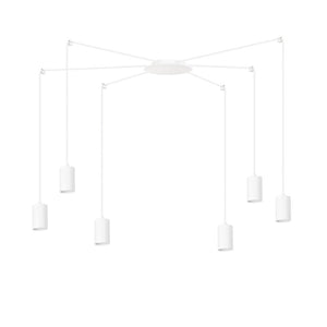 Lampada a Sospensione Traker, Bianco, Acciaio, 300x300x14 cm, EPIKASA