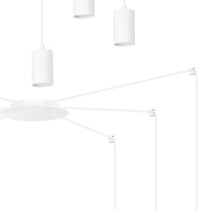 Lampada a Sospensione Traker, Bianco, Acciaio, 300x300x14 cm, EPIKASA